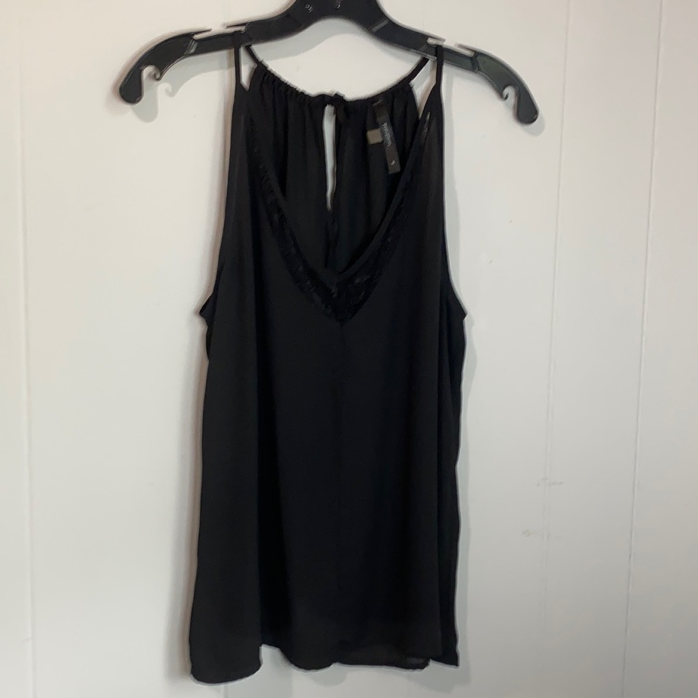 Fun 2 Fun black string camisole with tie in the back (M)